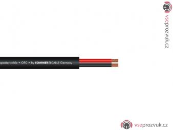 Sommer CABLE repro kabel 2x2,5, 100m role, černý, FRNC