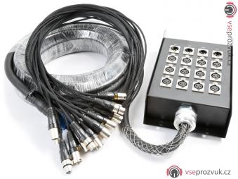 PD Connex Stage Snake 12-in 4-out XLR 15 metres