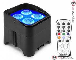 BBP94Wpodlahový LED PAR 4x12W RGBAW+UV, dobíjecí baterie