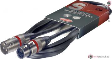 Stagg SMC3 RD, kabel mikrofonní XLR/XLR, 3m