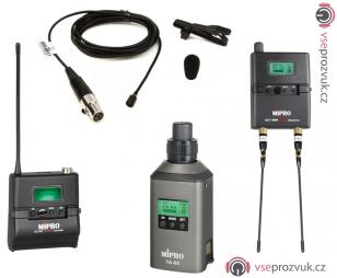MIPRO ACT-8 digitální UHF bezdrátový mikroport pro DSLR, CSC s Plug-On vysílačem a klopovým mikrofon