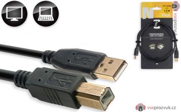 Stagg NCC1,5UAUB, kabel USB 2.0, USB A/USB B, 1,5m