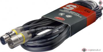 Stagg SMC6 YW, kabel mikrofonní XLR/XLR, 6m