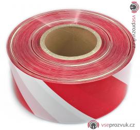Páska PVC červeno-bílá 80mm x 500m