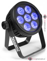 BeamZ Professional BAC500 Aluminum LED PAR 7x14W HECL RGBA-UV-CW-WW, DMX, černý