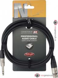 Stagg NAC3PSXFR, kabel  stereo JACK/XLR, 3m