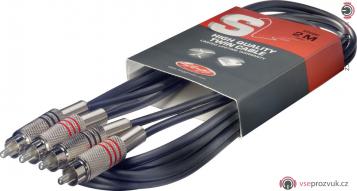 Stagg STC2C, kabel 2x RCA/2x RCA, 2m