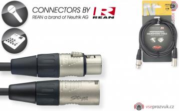 Stagg NMC3R, kabel XLR/XLR, 3m