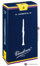 VANDOREN Plátky Traditional pro Bb klarinet, tvrdost 5,0