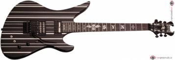 SCHECTER Synyster Gates Custom-S Black with Silver Pinstripes