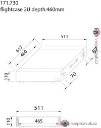 Power Dynamics flightcase pro zesilovač 19&quot;, 2HE