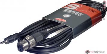 Stagg SAC3MPSXF, kabel XLR/mini JACK, 3m