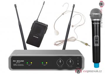 RH Sound WR-207 HHM - UHF digitální bezdrátový mikrofon a náhlavní mikrofon