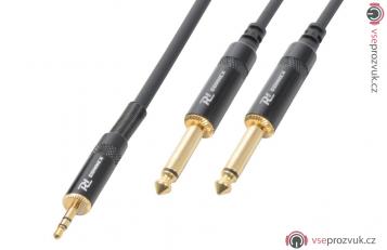 Power Dynamics CX86-6 Cable 3.5 Stereo-2X6.3 Mono 6.0M HQ