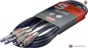 Stagg STC6PCM, kabel 2x JACK/2X RCA, 6m