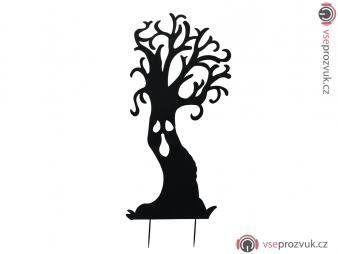Kovová silueta strom duchů, černá, 168cm