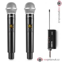 Vonyx WM552 Duální bezdrátový mikrofon Plug-and-Play Set UHF