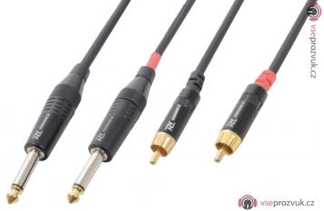 Power Dynamics CX74-3 Cable 2 x 6.3 Mono - 2 X RCA Male 3.0M