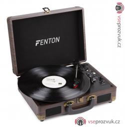 Fenton RP115 gramofon s BT, dekor hnědého dřeva
