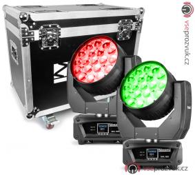 BeamZ Professional MHL1915 LED Zoom Moving Head 2 pieces in Flightcase