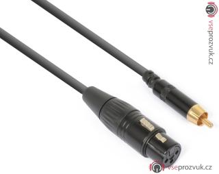 Power Dynamics CX136 kabel XLR (F) - RCA (M) 0,15m