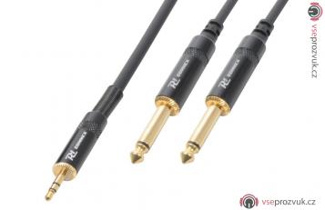 Power Dynamics CX86-3 Cable 3.5 Stereo-2X6.3 Mono 3.0M HQ