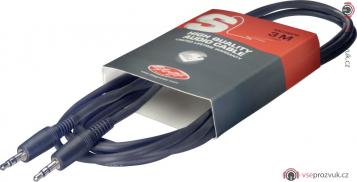 Stagg SAC3MPS, kabel stereo MINI JACK/MINI JACK, 3m