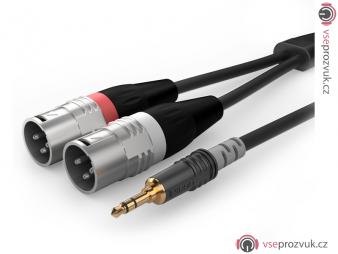 Sommer Cable HBA-3SM2-0150 - Jack 3,5 - 2x XLR samec - 1,5m