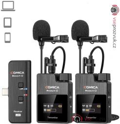 Comica BoomX-D UC2 - dvoukanálový bezdrátový klopový mikrofon pro mobil nebo počítač (mikroport)