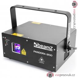 BeamZ Laser Pandora 1200 TTL, 1200 mW RGB, DMX, ILDA