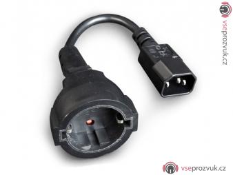 Prodlužovací kabel 230V, C14(M)-Schuko F