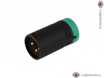 VDB Low-Profile XLR 3-pin Male - Green