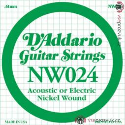 D'ADDARIO XL Nickel Wound - Jednotlivá struna - .024