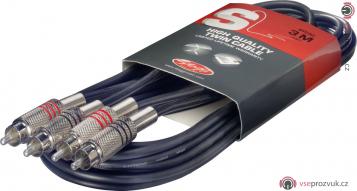 Stagg STC3C, kabel 2x RCA/2x RCA, 3 m