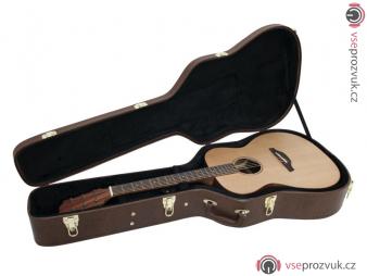 Dimavery tvarovaný kufr pro westernovou kytaru, hnědý