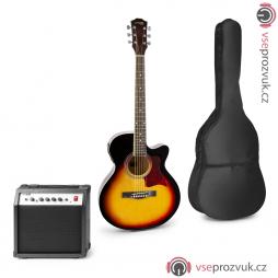 MAX ShowKit Set elektrické akustické kytary se zesilovačem, sunburst