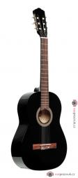 Stagg SCL50 BLK PACK, klasická kytara 4/4, černá s pouzdrem a ladičkou