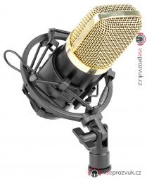 Vonyx CM400B studiový kondenzátorový mikrofon černo-zlatý