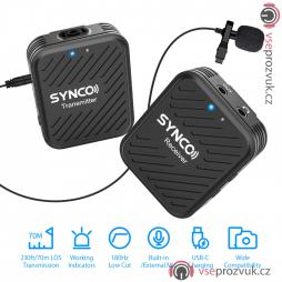 SYNCO WAIR-G1 A1 - bezdrátový klopový mikrofon pro zrcadlovky 2,4GHz