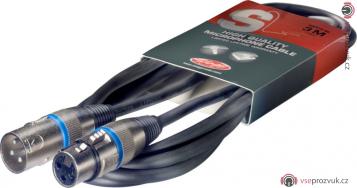 Stagg SMC3 BL, kabel mikrofonní XLR/XLR, 3m