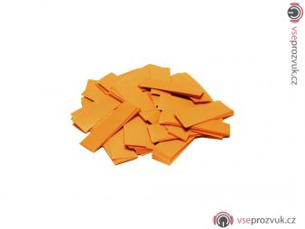 Tcm Fx pomalu padající obdélníkové konfety 55x18mm, oranžové, 1kg