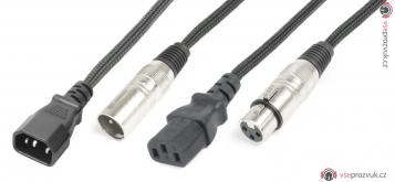 BeamZ Professional CX09-5 Light Combi Cable IEC M - XLR M / IEC F - XLR F 5M