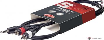 Stagg SYC1/MPS2CM E, kabel 2x RCA/mini Jack stereo, 1 m