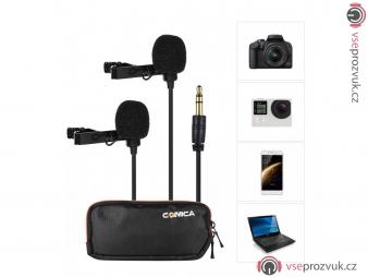 Comica Audio CVM-D02 duální klopový mikrofon pro mobil i kameru (4,5m)
