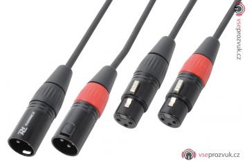 Power Dynamics CX60-6 Cable 2 x XLR Male - 2 x XLR Female 6.0M