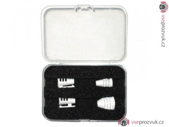 Hide-a-mic Set 4 different holders in case, White