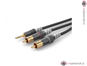 Sommer Cable HBA-3SC2-0090 - Jack 3,5 - 2x RCA samec - 0,9m