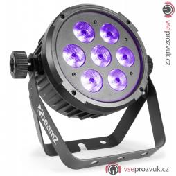 BeamZ LED FlatPAR reflektor 7x10W HCL, IR, DMX, černý