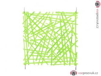 Paraván, vzor tyčinky, 36 x 36 cm, sada 4ks, zelená