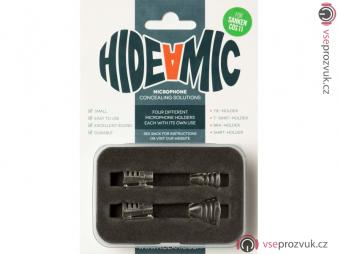 Hide-a-mic Set 4 different holders in case, Transparent